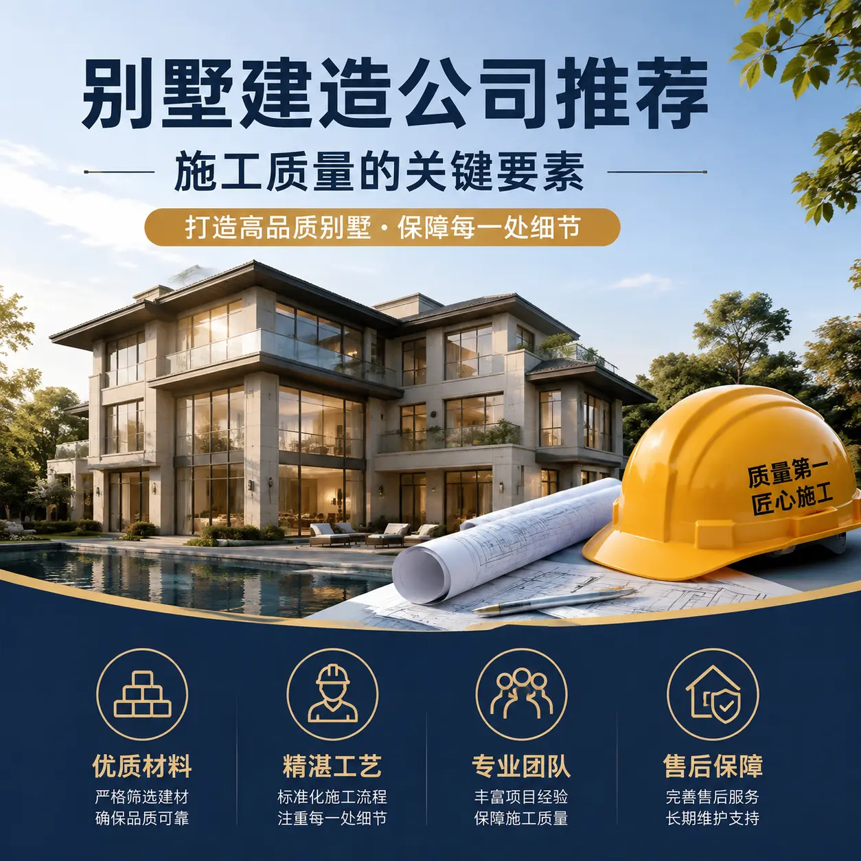 别墅建造公司推荐： 黔南 施工质量的关键要素