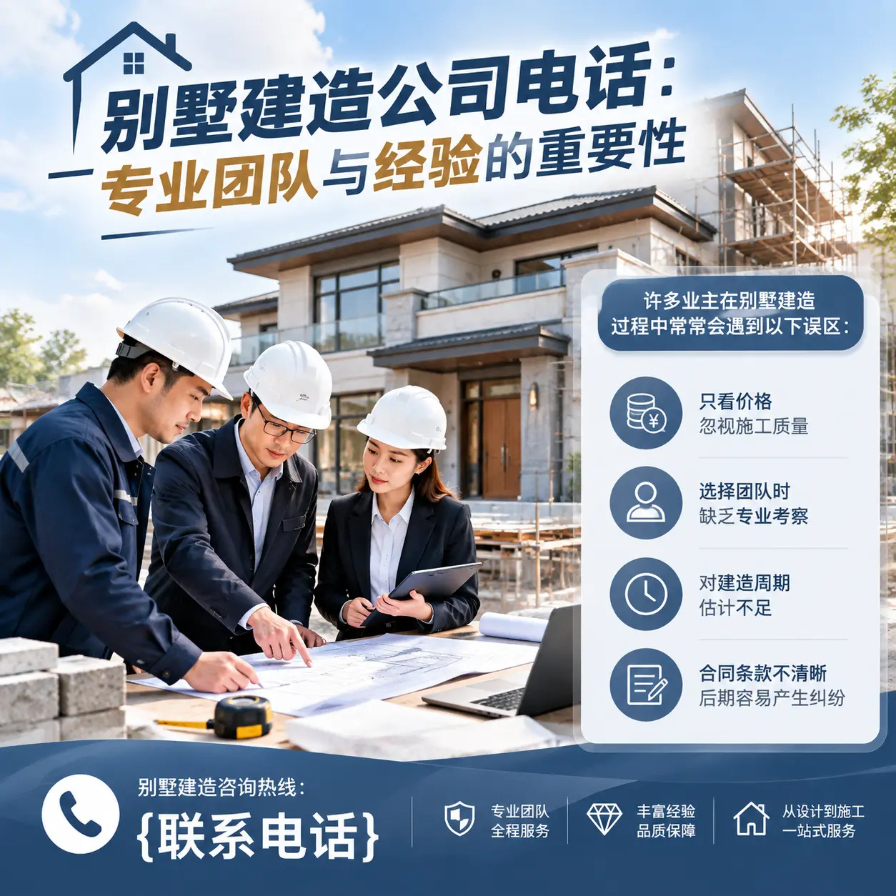 黔南别墅建造公司电话:专业团队与经验的重要性