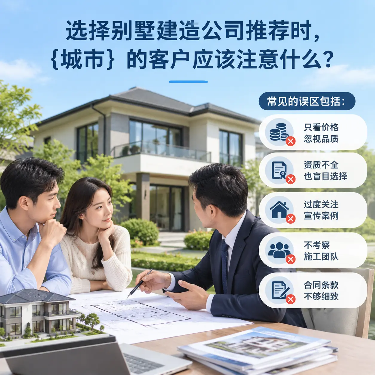 选择别墅建造公司推荐时，黔南 的客户应该注意什么？