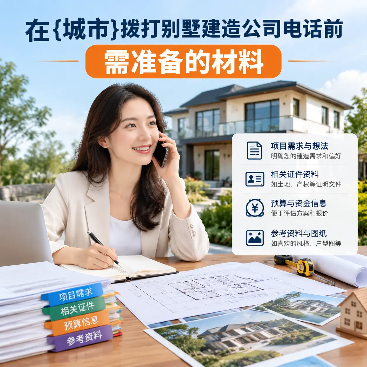 在黔南拨打别墅建造公司电话前需准备的材料