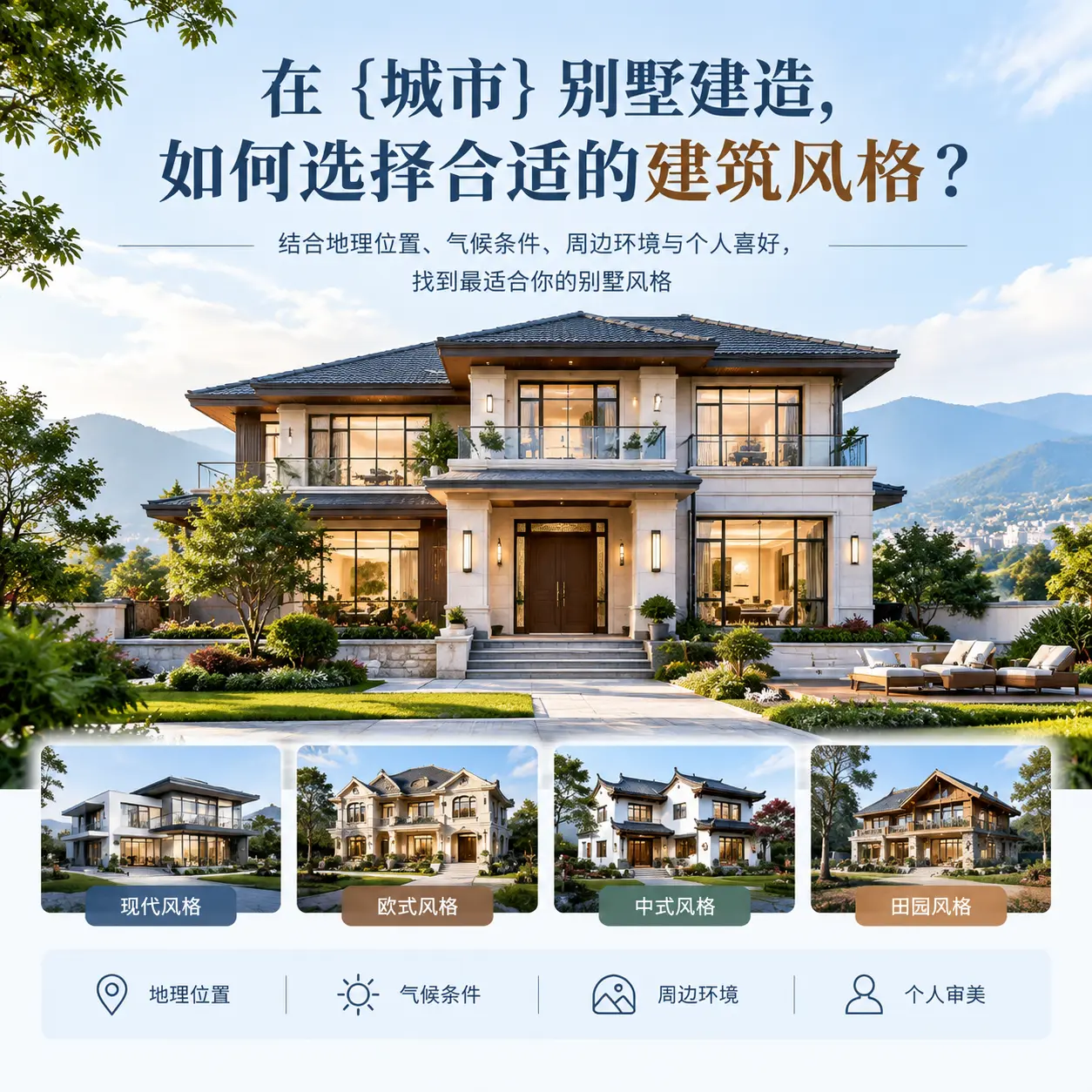 在 黔南 别墅建造，如何选择合适的建筑风格？